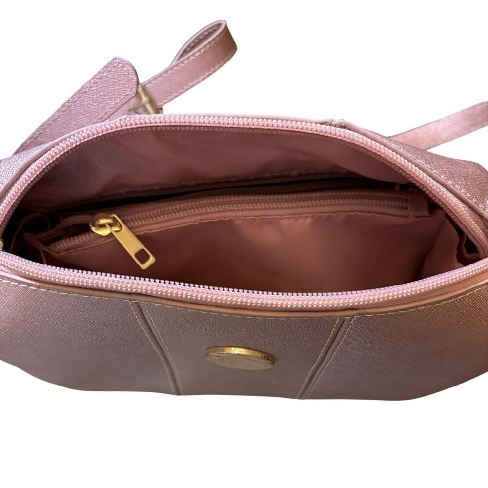 Joy Mangano RFID Leather Crossbody Bag With Adjustable Strap & Gold Hardware - Picture 8 of 12